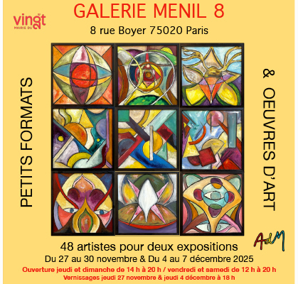 Flyer exposition Petits Formats galerie Menil